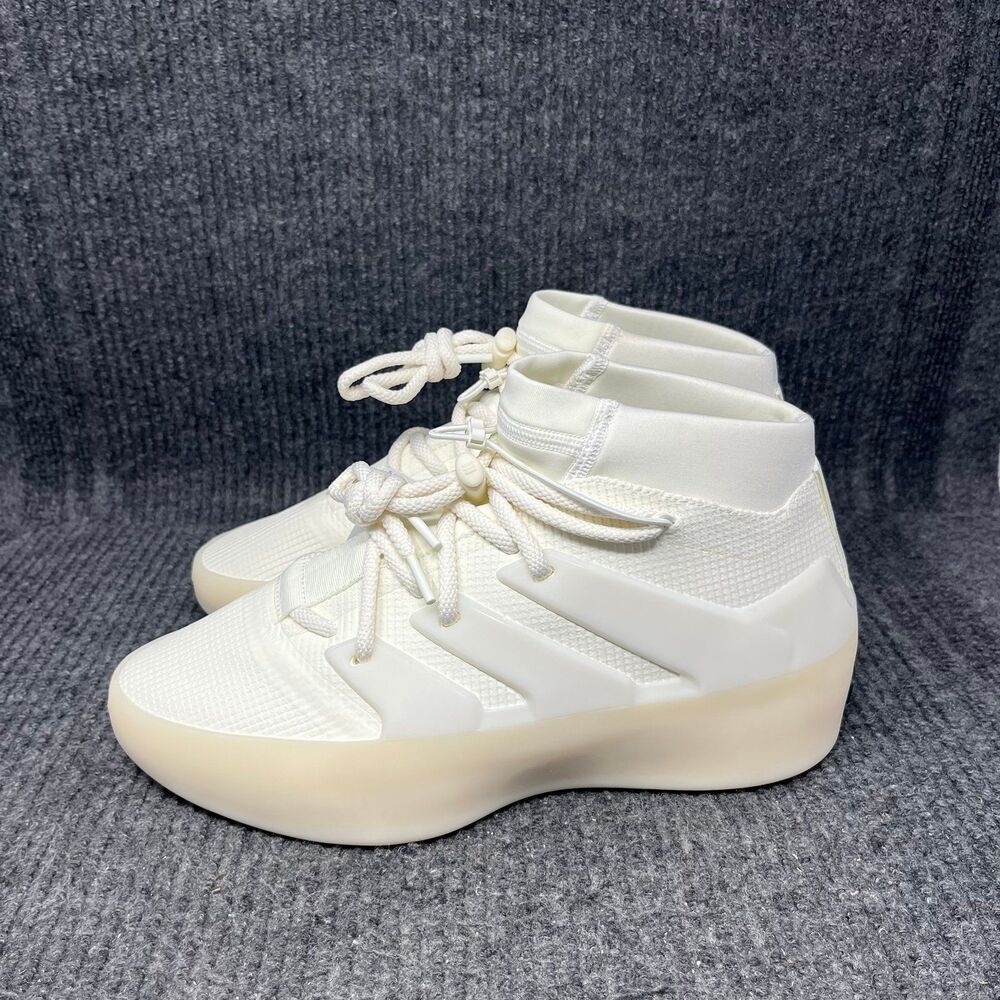 adidas White Cream High-Top Athletic Shoes. Worn once. No Box. - Picture 3 of 9